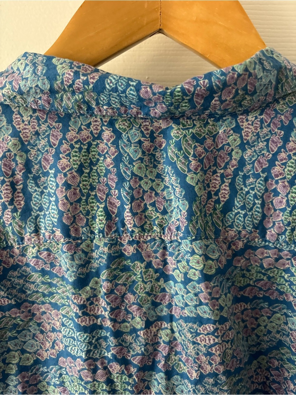 Tori Richard Men's Blue Multi-Pattern Button-Down Shirt Size XL - Picture 5 of 6